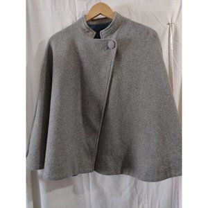 S/M Grey lined tweed poncho, great condition, Mossimo